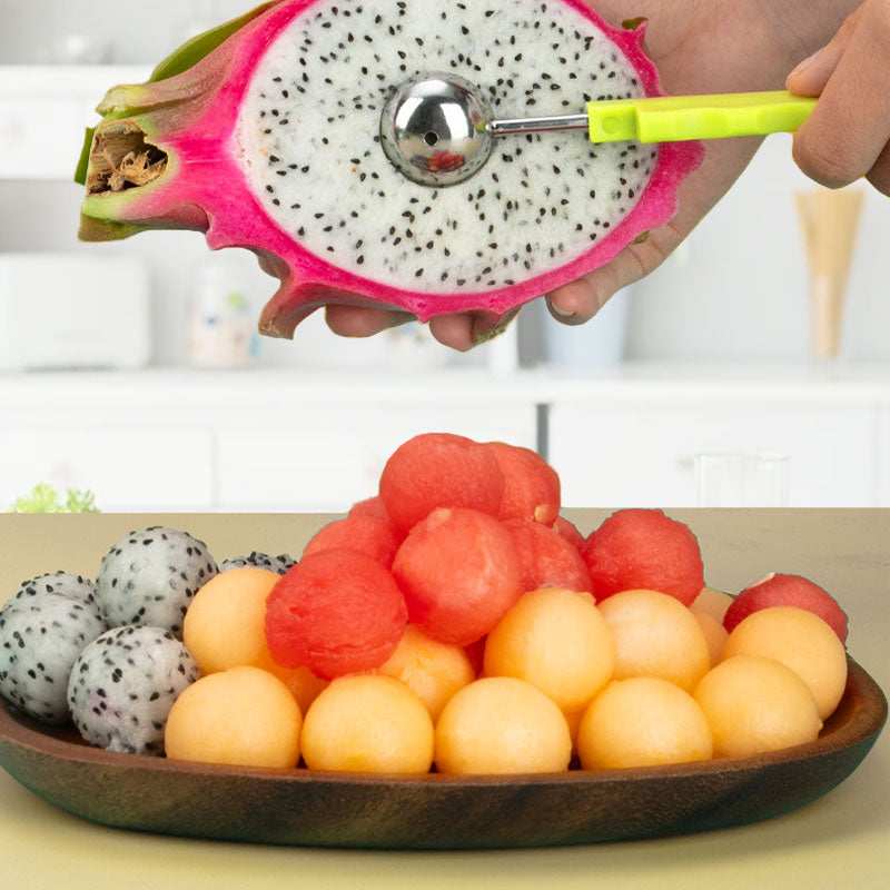 3-i-1 set med melonkuljärn och skopa i rostfritt stål