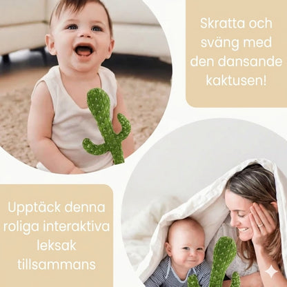 Dansande och pratande kaktus – interaktiv baby­leksak som uppmuntrar till tal (med musik och LED-ljus)