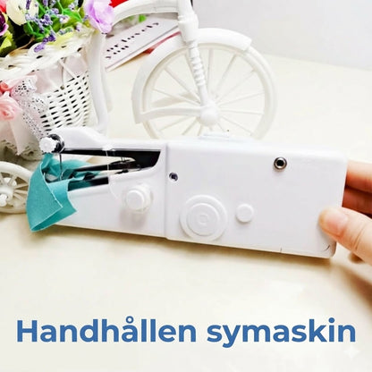 Mini handhållen symaskin – sladdlös och portabel – snabba reparationer – med tillbehör – vit