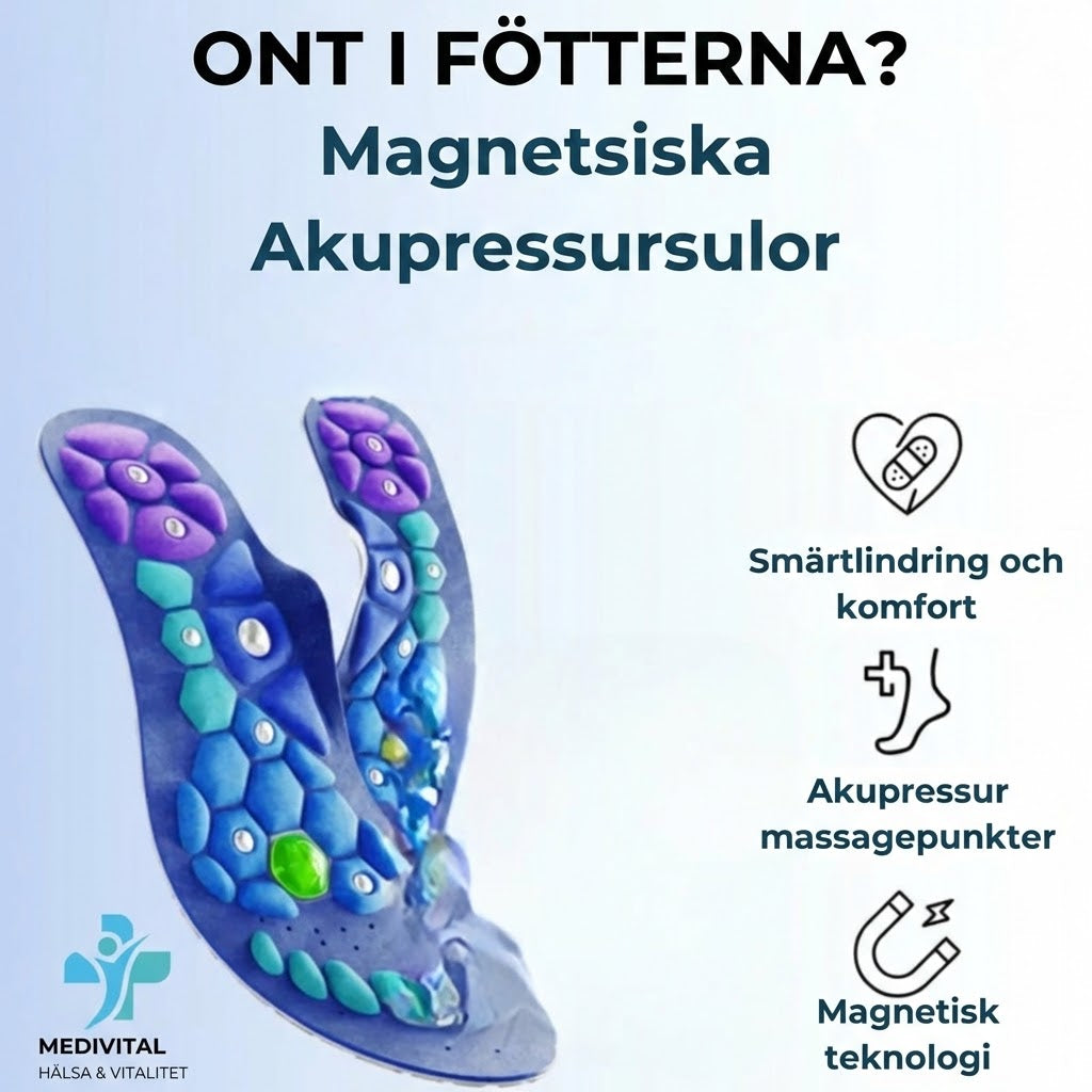 Medivital™ magnetiska akupressur-massagesulor – kan klippas till önskad storlek