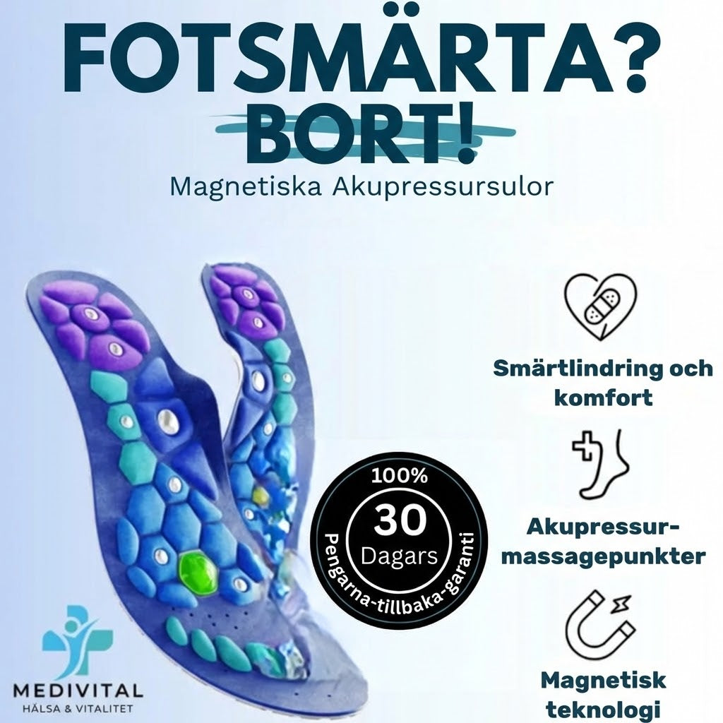 Medivital™ magnetiska akupressur-massagesulor – kan klippas till önskad storlek