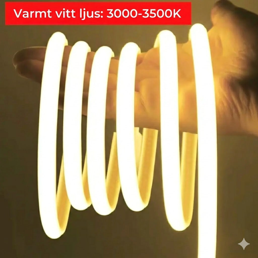 RGB LED-ljusremsa – självhäftande och klippbar – stämningsbelysning för vardagsrum och kök