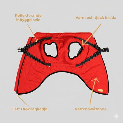 DoggyKings™ hundjacka med integrerad sele – vattentät och varm (3-i-1-design)