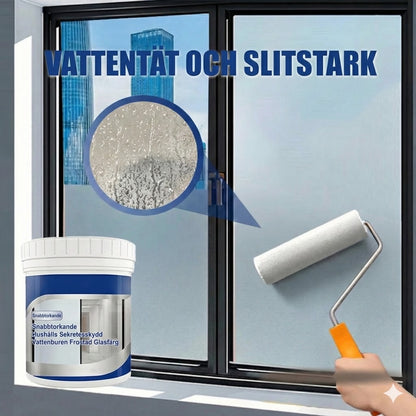 Frostat glasfärg – flytande insynsskydd (matt- och sandblästringseffekt)