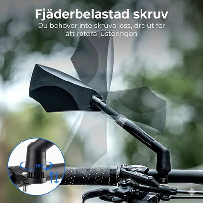 Justerbar backspegel för cykelstyre – 360° sikt
