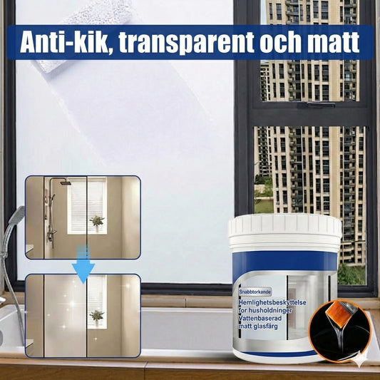 Frostat glasfärg – flytande insynsskydd (matt- och sandblästringseffekt)