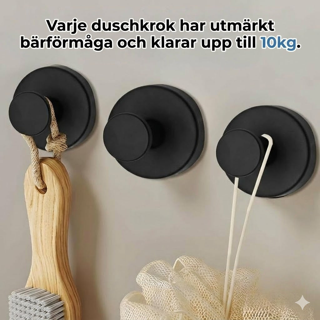 Modern handdukskrok för badrum – Vridlåst sugproppssystem – Avtagbar och återanvändbar – Skadar inte ytan