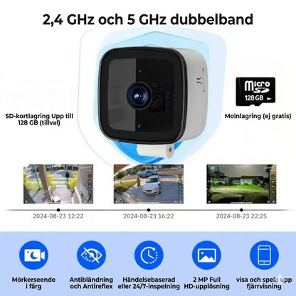 [2K Ultra HD] Smart WiFi-säkerhetskamera