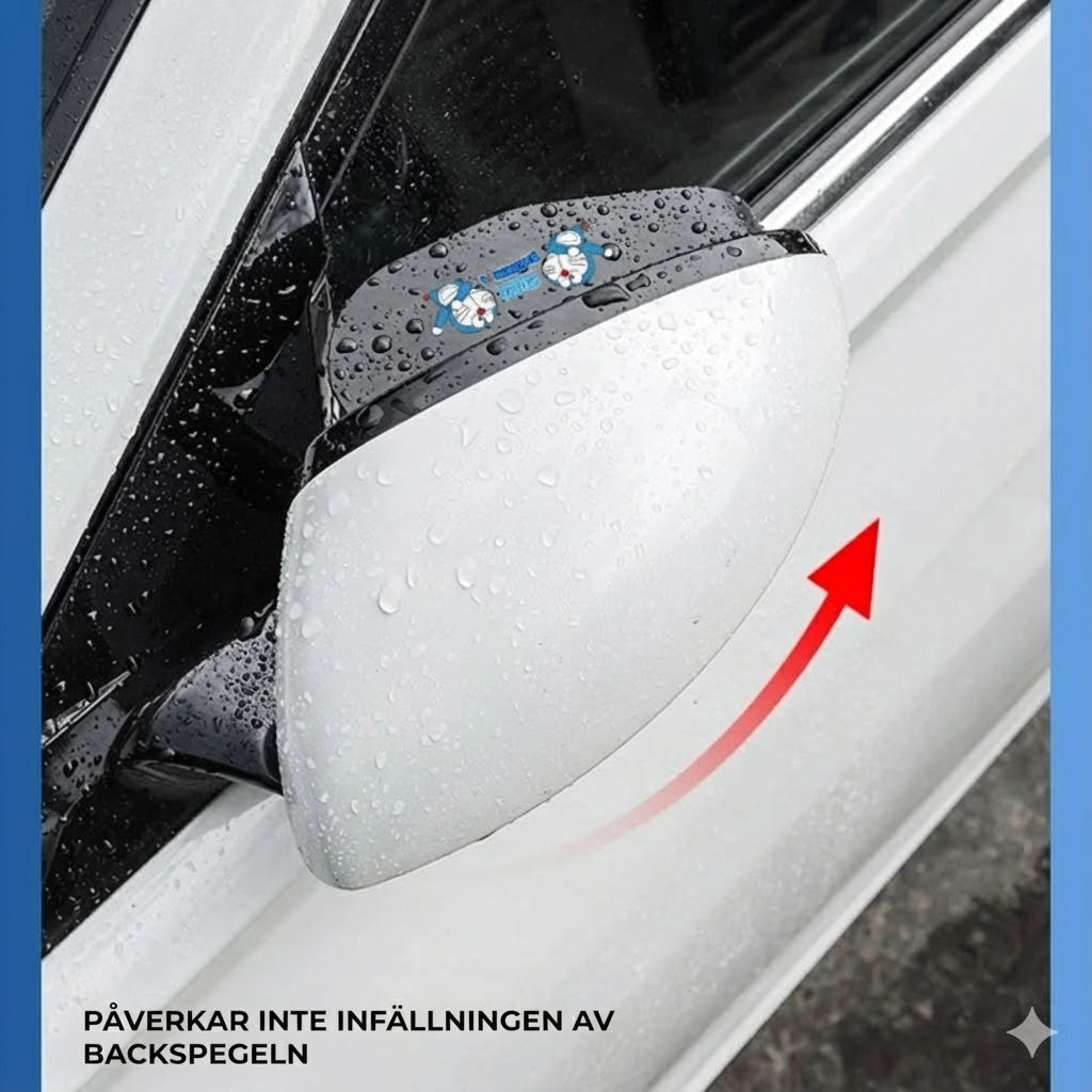 Regn- och solskydd för ytterbackspegel