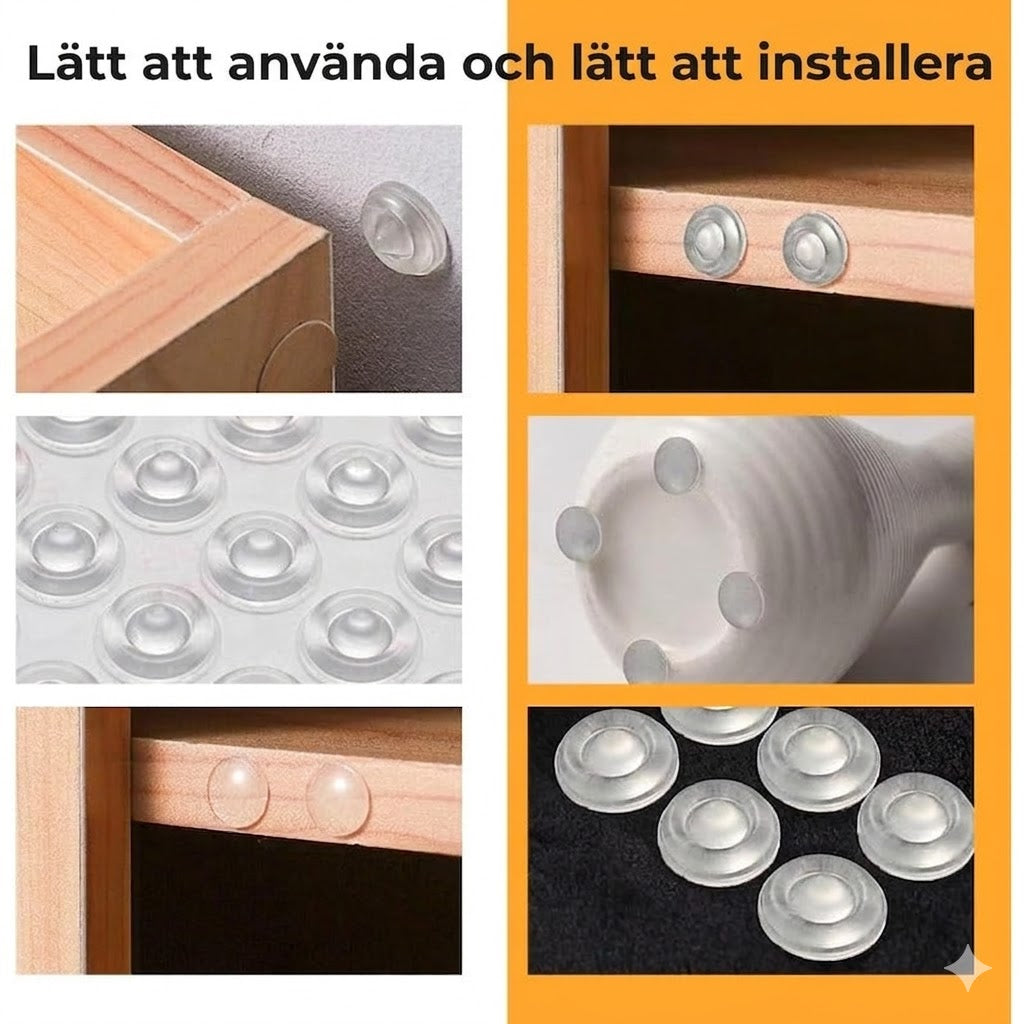 Transparenta silikonmöbeltassar (24 st)