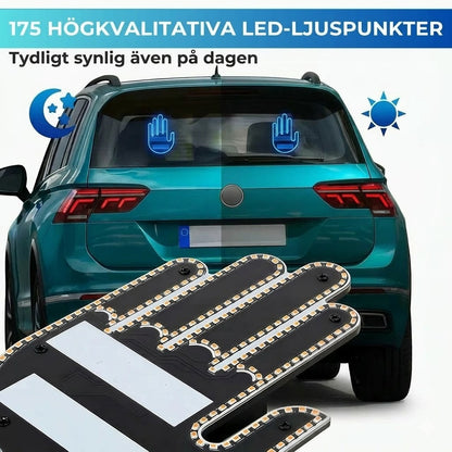 Lysande billykta i handform