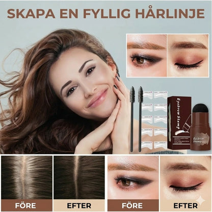 Professionellt ögonbrynsstämplings- och schablonset – skapa perfekt symmetriska bryn