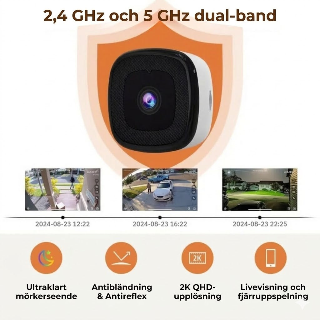 [2K Ultra HD] Smart WiFi-säkerhetskamera