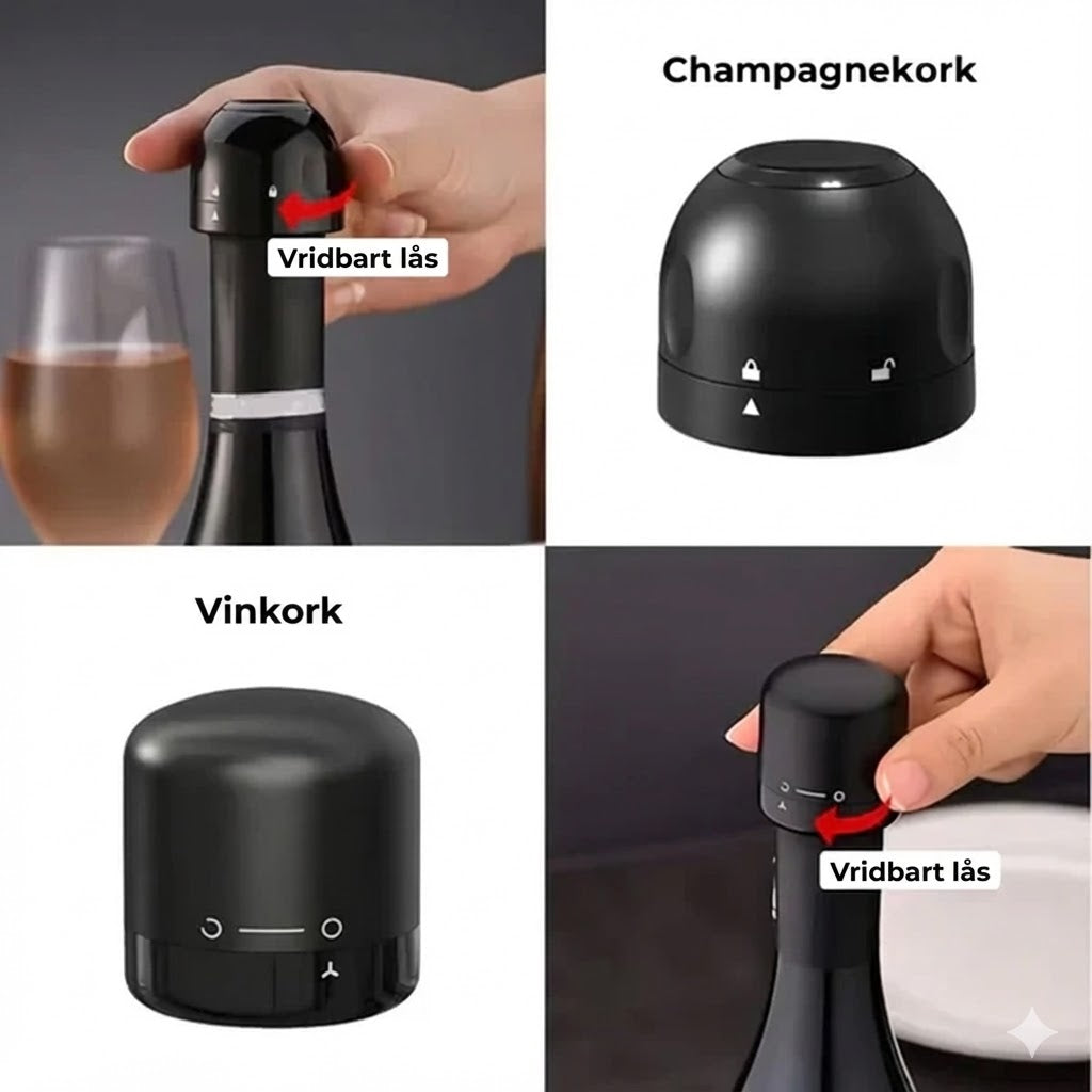 Vakuumpump vinförslutare – håller vinet fräscht längre