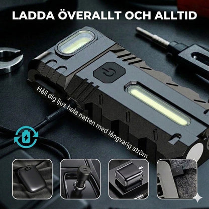 Uppladdningsbar LED-arbetslampa – 180° justerbar lutning