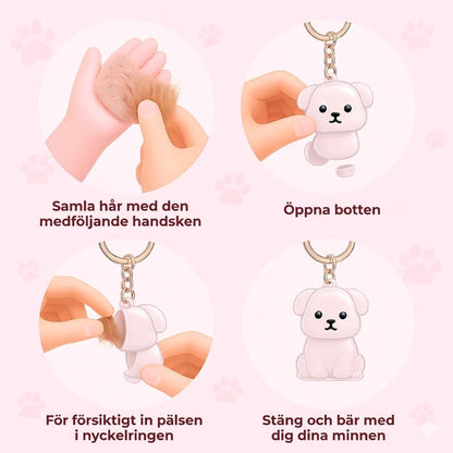 Snuzzle personlig nyckelring med djurhår – unik minnessak för hundar och katter