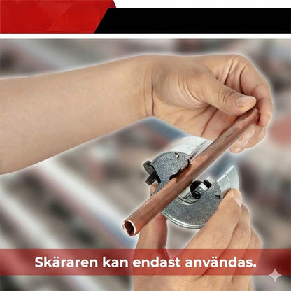 3-delad röravskärare med spärrmekanism