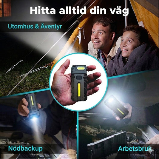 Uppladdningsbar LED-arbetslampa – 180° justerbar lutning