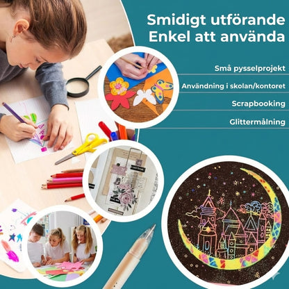 Limpenna med fin spets – precisions lim för scrapbooking och korttillverkning (6-pack)