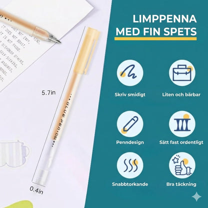 Limpenna med fin spets – precisions lim för scrapbooking och korttillverkning (6-pack)