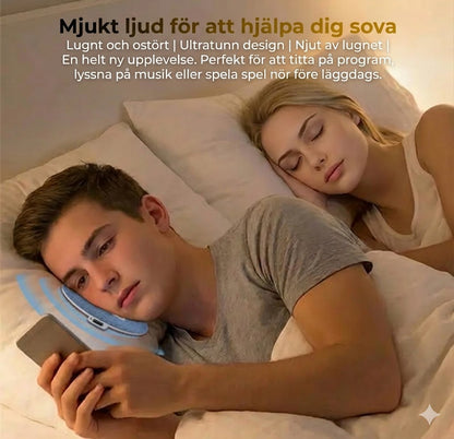 Ultratunn Bluetooth-sömnhögtalare (11 mm) – Perfekt för sidosovare – Trådlösa sömnhörlurar
