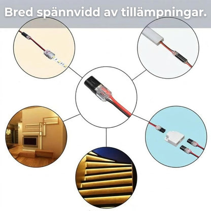 [20 st] Snabbkopplingar med lås – 2-polig kontaktanslutning