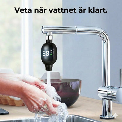 Digital duschtermometer – batterifri LED-vattentermometer (säker för bebisar och barn)