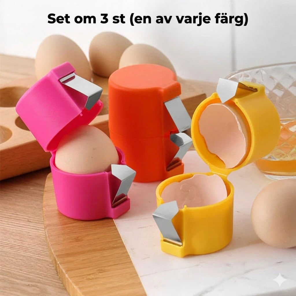 Perfekt äggskalsöppnare med hållare