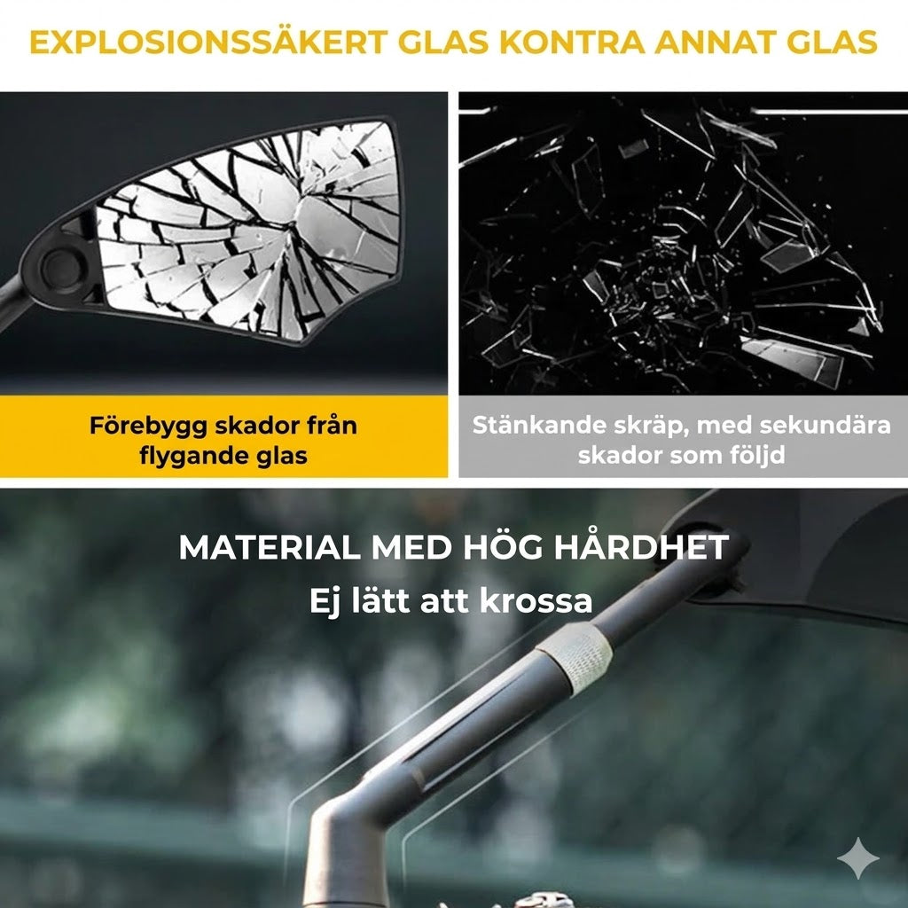 Justerbar backspegel för cykelstyre – 360° sikt