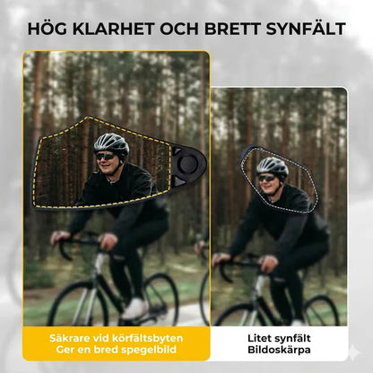 Justerbar backspegel för cykelstyre – 360° sikt