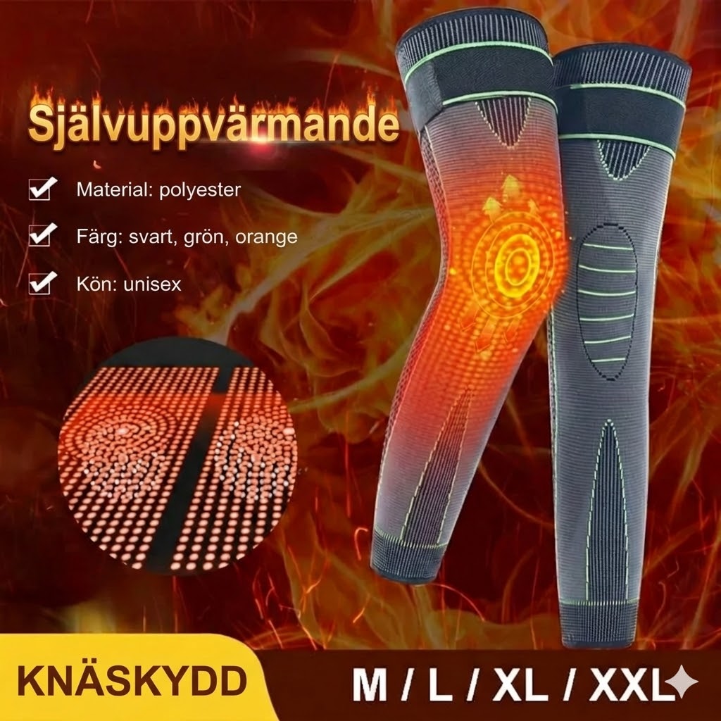 Självuppvärmande knäskydd (2-pack)
