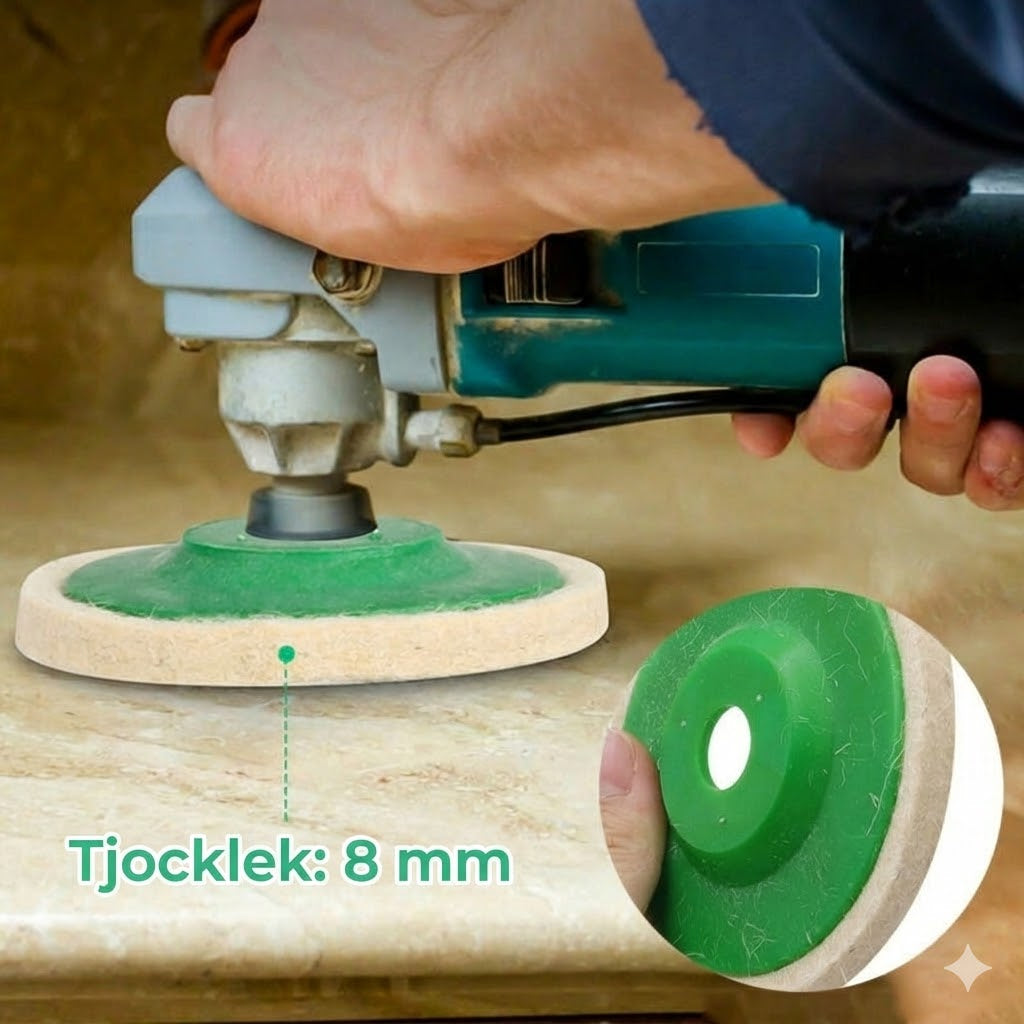 Filtpolerskiva för Dremel och multiverktyg – 10-pack