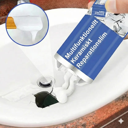 Transparent lim för porslin och keramik – vattentätt reparationslim för servis och vaser