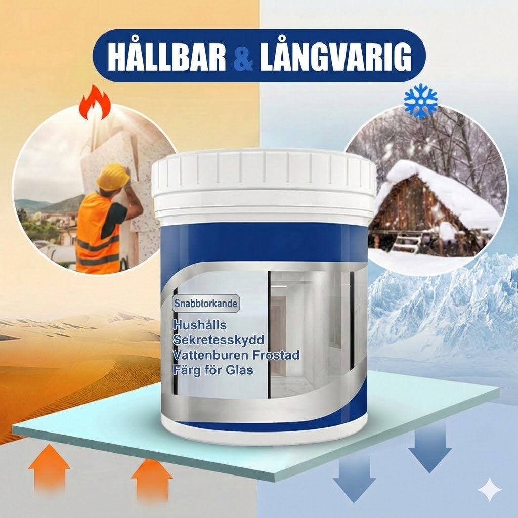 Frostat glasfärg – flytande insynsskydd (matt- och sandblästringseffekt)