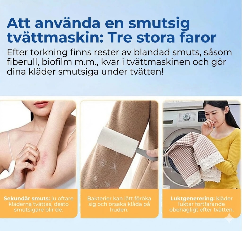 Rengöringstabletter för tvättmaskin – Avlägsnar kalk och dålig lukt – Djupgående rengöring – [12-pack] – Universell passform