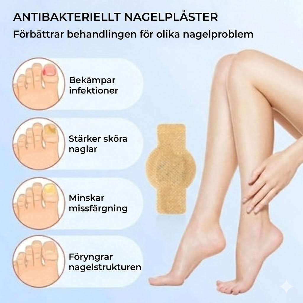 FungalPatch – Kraftfullt nagelvårdsset – Självhäftande svampdödande plåster